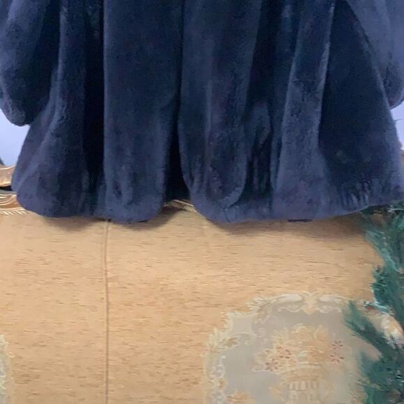 CHRISTIAN DIOR RARE BLUE BULKY FUR COAT‎ JACKET - Picture 6 of 16